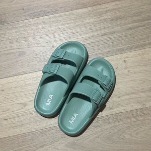 MIA Women's Green Slide Sandals